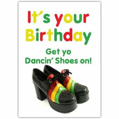 Happy Birthday Dancin' Shoes Greeting Card
