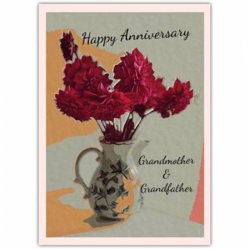 Anniversary Flower Vase Greeting Card