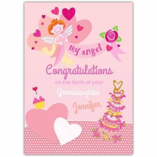Baby Congratulations Any Relation Pink Greeting Card