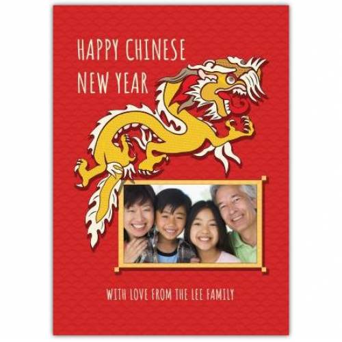 Chinese New Year Photo Dragon Greeting Card