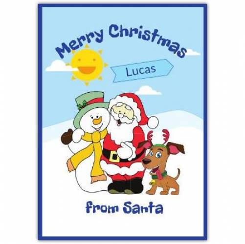 Christmas Sunny Snowdog Greeting Card