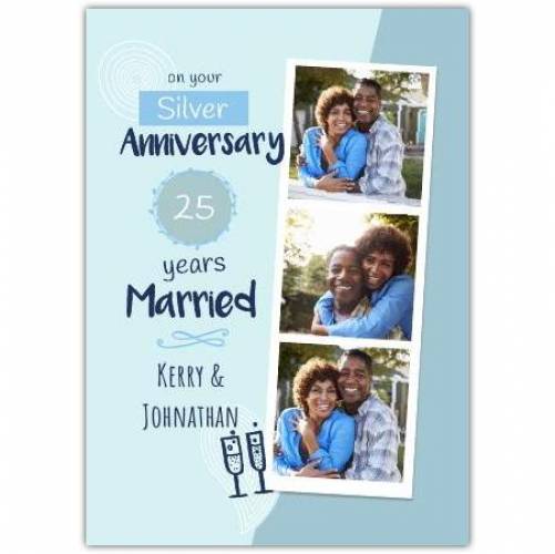 Anniversary Silver 25 Years Greeting Card