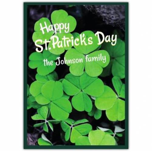 St. Patricks Day Shamrocks Greeting Card