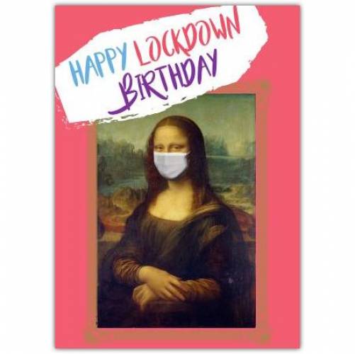 Happy Birthday Lockdown Mask Greeting Card