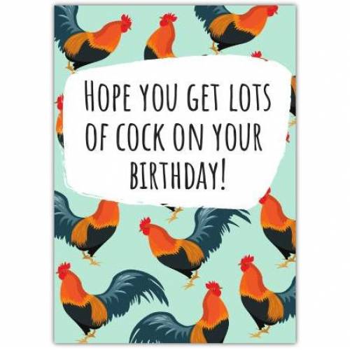 Happy Birthday Lots Of Cock Rude Greeting Card