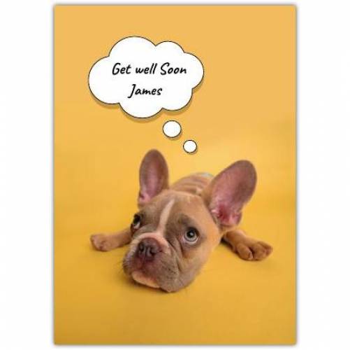 Get Well Soon Sad Dog Greeting Card
