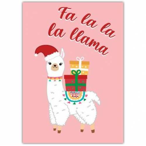 Christmas Fa La Lama Greeting Card