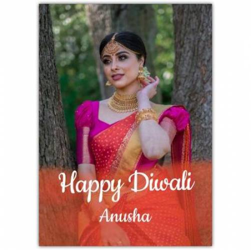 Diwali Photo Upload Blurred Greeting Card