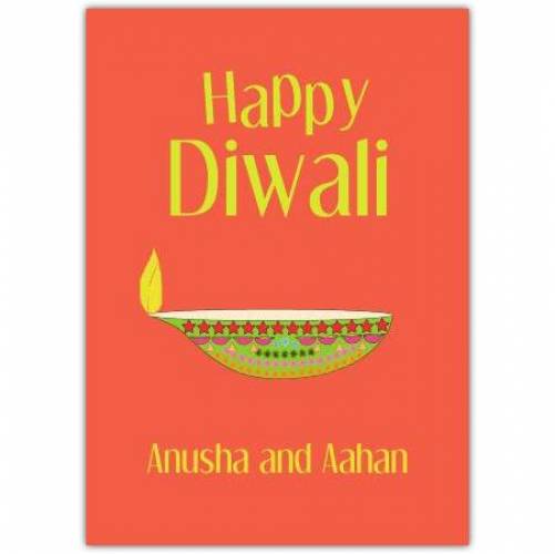Happy Diwali Light Lamp Greeting Card