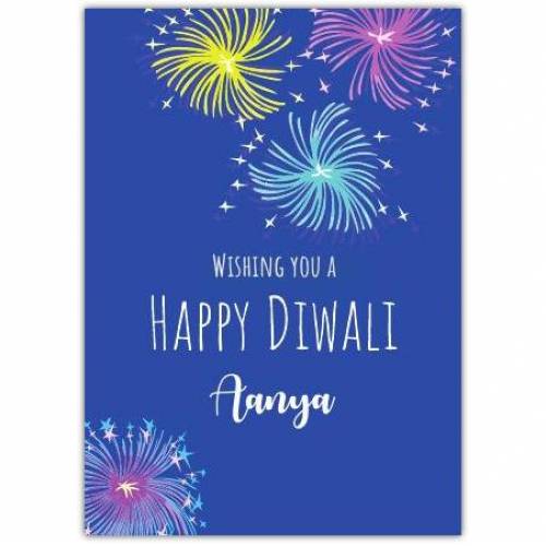 Happy Diwali Festival Lights Fireworks Card