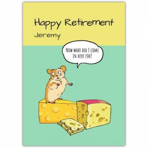 Happy Retirement Memory Mouse Cheese Greeting Card