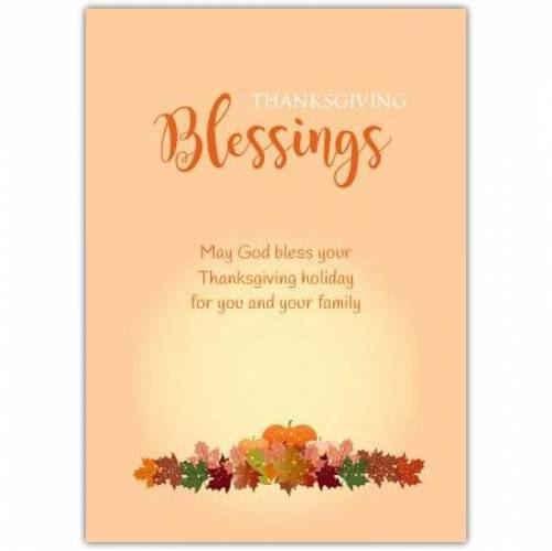 Thanksgiving Blessings Card