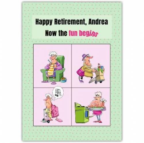 Retirement Woman Funny Greeting Card