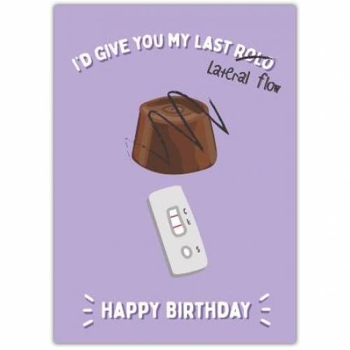 Happy Birthday Covid Test Greeting Card