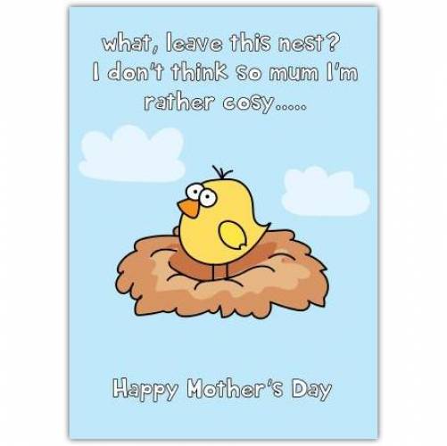 Mothers Day Leave The Nest Greeting Card