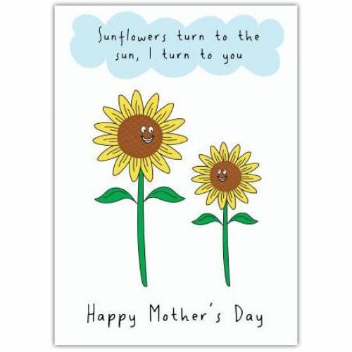 Mothers Day Sunflower Greeting Card