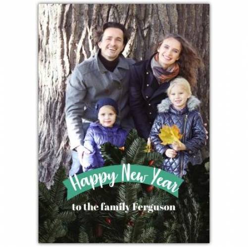 Happy New Year Large Photo Greeting Card