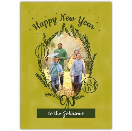 Happy New Year Festive Photo Greeting Card