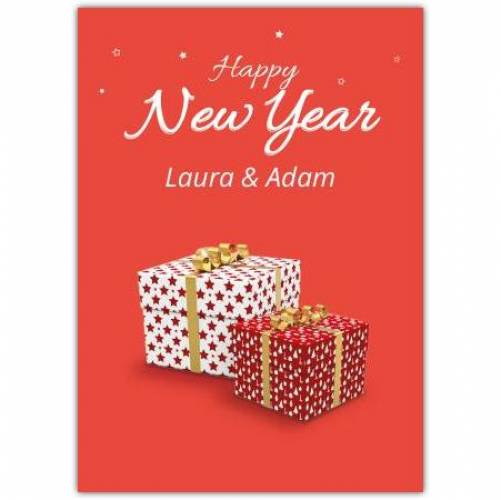 Happy New Year Presents Greeting Card