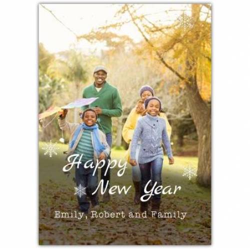 Happy New Year Photo Upload Greeting Card