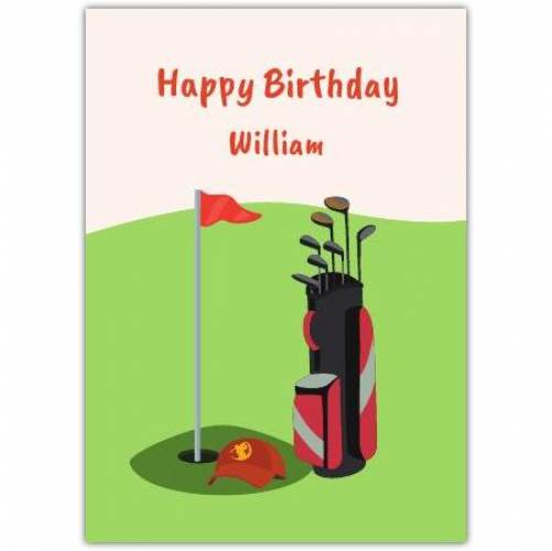 Happy Birthday Golf Lover Greeting Card