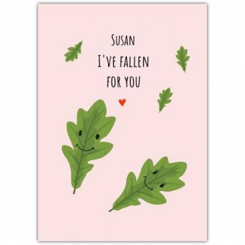 Valentines Day Cute Leaves Greeting Card