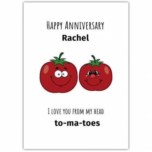 Anniversary Funny Tomato Pun Greeting Card
