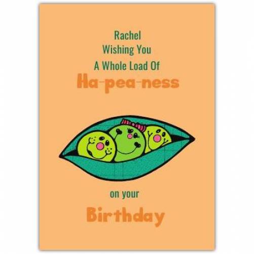 Birthday Funny Peas In A Pod Greeting Card