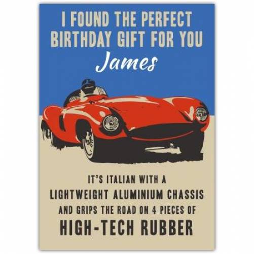 Birthday Car Lover Greeting Card