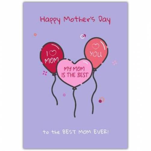 Mothers Day Balloon Greeting Card