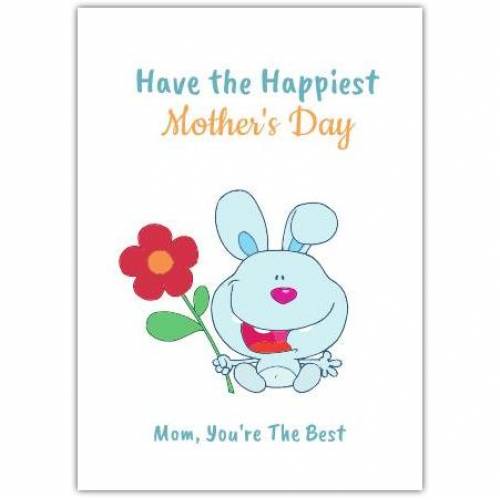 Mothers Day Cute Bunny Greeting Card