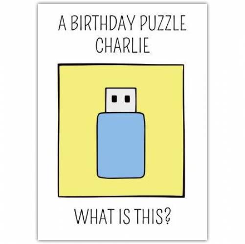 Birthday Puzzle Robot Card