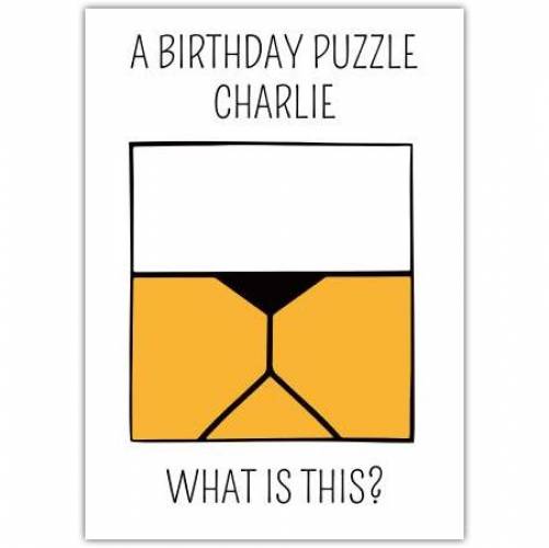 Birthday Puzzle Cat Card