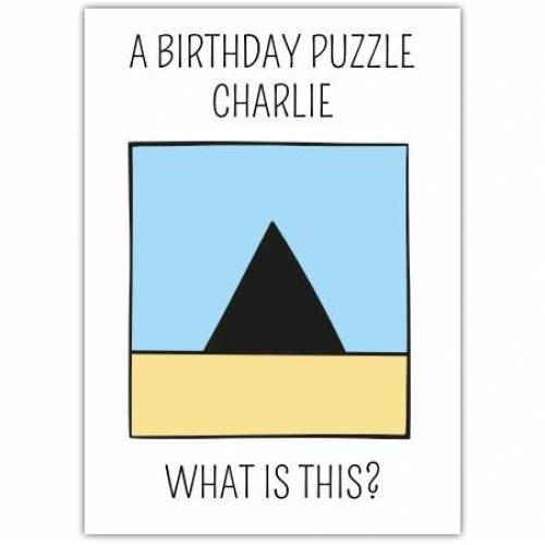 Birthday Puzzle Witch Card