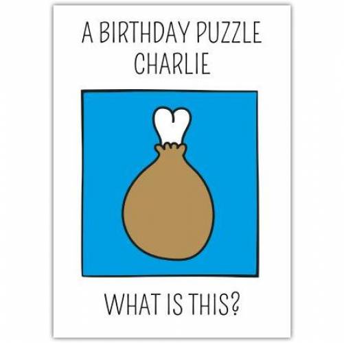 Birthday Puzzle Chef Card