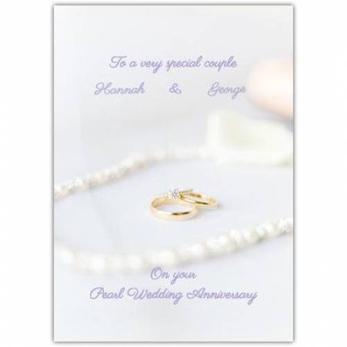 On Your 30th Pearl Wedding Anniversary Card