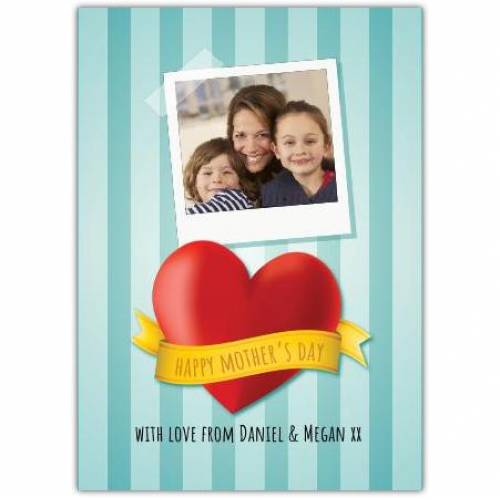 Mothers Day Polaroid Heart Greeting Card
