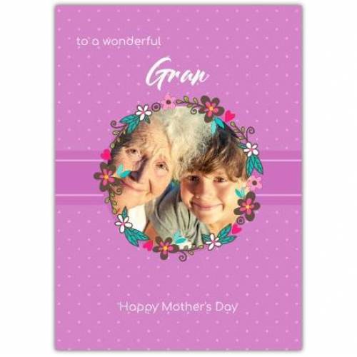 Mothers Day Floral Chain Photo Greeting Card