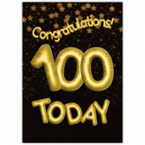 100th Birthday Congratulations Stars Greeting Card