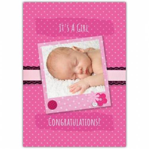 Baby Congratulations Photo Scrapbook Greeting Card
