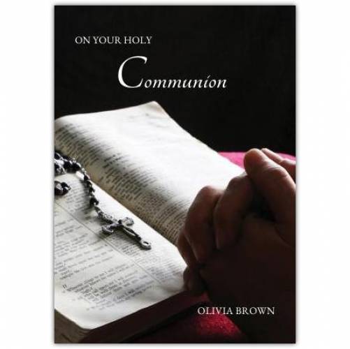Holy Bible On You Holy Communion Card