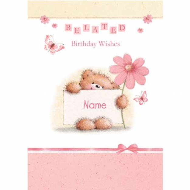 Birthday girl greeting card personalised a5gra00640114ed