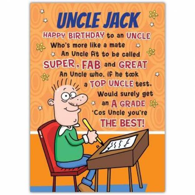 Uncle super greeting card personalised a5blm2017003609