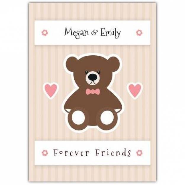 Friends forever greeting card personalised a5pzw2018010530