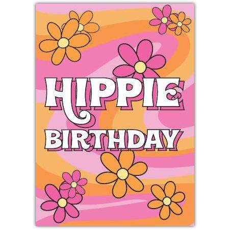 Hippie Birthday Floral Retro Birthday Card | Greeting Card | greetings