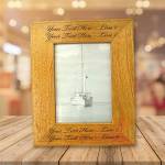 Solid Oak Effect Personalised Picture Frame