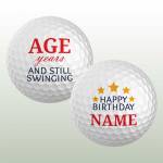 Happy Birthday Personalised Golf Ball - Set of 3 Balls