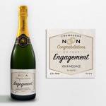Congratulations On Your Engagement Initials Personalised Champagne