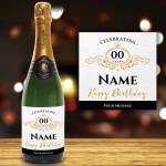 Celebrating Any Age Happy Birthday Personalised Champagne