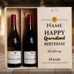 Happy Quarantined Birthday - Personalised Wooden Double Wine Box